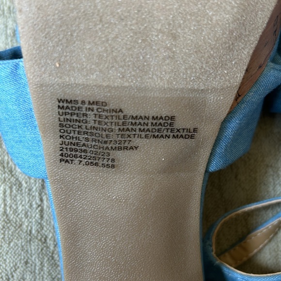 Lauren Conrad denim sandals with memory foam! - Picture 4 of 6